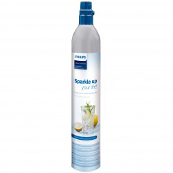 Butelie de CO2 pentru aparatul de carbocatare apa Philips ADD913/10, 1 buc., Pana la 60 l apa, Gri
