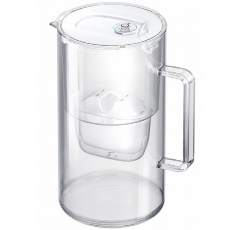 Cana filtrare apa Aquaphor Glass 120021, 2,5 l, Sticla, Contor, Filtru cu magneziu, Alb