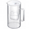 Cana filtrare apa Aquaphor Glass 120021, 2,5 l, Sticla, Contor, Filtru cu magneziu, Alb