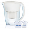 Cană de filtrare a apei Aquaphor Jasper 190067, 2,8 l, capac rabatabil, 3 filtre MAXFOR+, fără BPA, alb