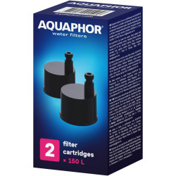 Set de 2 filtre pentru sticla de apă Aquaphor City 270002, negru