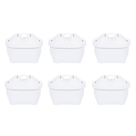 Set 6 filtre apa pentru cana Aquaphor MAXFOR+ Mg 220008, 200 l, Alb