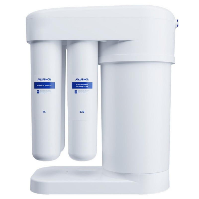 Sistem de filtrare incorporabil cu osmoza inversa Aquaphor DWM-101S Morion 320003, 6,5 bari, 2 l/min, Mineralizare, Alb