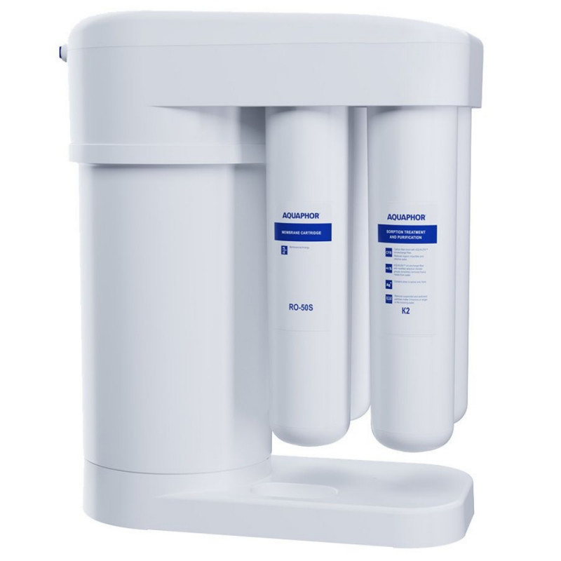 Sistem de filtrare incorporabil cu osmoza inversa Aquaphor DWM-101S Morion 320003, 6,5 bari, 2 l/min, Mineralizare, Alb
