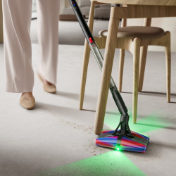 Aspirator vertical Dyson PencilVac Fluffycones 492689-01, 55 AW, 30 min, 80 ml, 140000 Hyperdymium™, design ultra-subțire, iluminare LED, negru