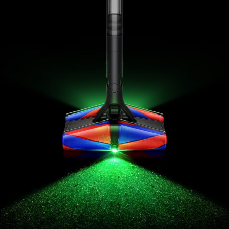 Aspirator vertical Dyson PencilVac Fluffycones 492689-01, 55 AW, 30 min, 80 ml, 140000 Hyperdymium™, design ultra-subțire, iluminare LED, negru