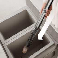 Aspirator vertical Dyson PencilVac Fluffycones 492689-01, 55 AW, 30 min, 80 ml, 140000 Hyperdymium™, design ultra-subțire, iluminare LED, negru