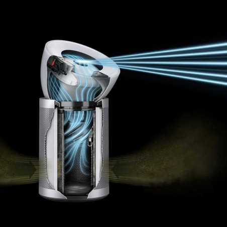 Purificator de aer Dyson Purifier Big+Quiet Formaldehyde BP02 304511-01 Alb/Argintiu, 50 W, 100 m², 90 l/s, 10 viteze, 2 moduri de flux de aer, ecran LCD, funcționare silențioasă, Alb/Argintiu