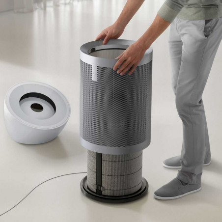 Purificator de aer Dyson Purifier Big+Quiet Formaldehyde BP02 304511-01 Alb/Argintiu, 50 W, 100 m², 90 l/s, 10 viteze, 2 moduri de flux de aer, ecran LCD, funcționare silențioasă, Alb/Argintiu