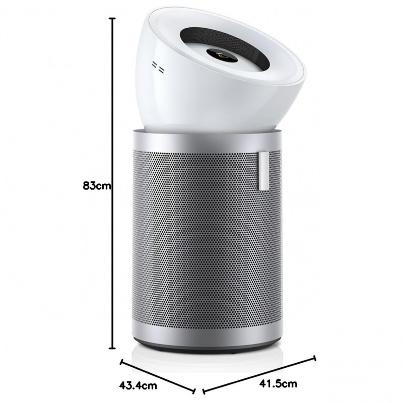 Purificator de aer Dyson Purifier Big+Quiet Formaldehyde BP02 304511-01 Alb/Argintiu, 50 W, 100 m², 90 l/s, 10 viteze, 2 moduri de flux de aer, ecran LCD, funcționare silențioasă, Alb/Argintiu