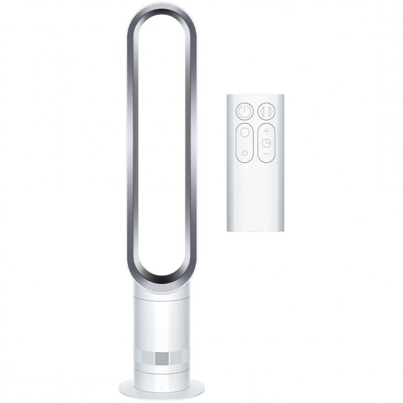 Ventilator Dyson Cool™ AM07 300912-01, 56 W, 500 l/s, 10 viteze, Air Multiplier™, oscilație 70°, temporizator, alb/argintiu