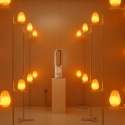 Aparat de încălzire și răcire 2-în-1 Dyson AM15 Hot+Cool 586340-01, 35 m², 10 viteze, oscilație 70°, ecran LCD, protecție împotriva răsturnării, Air Multiplier™, alb/argintiu