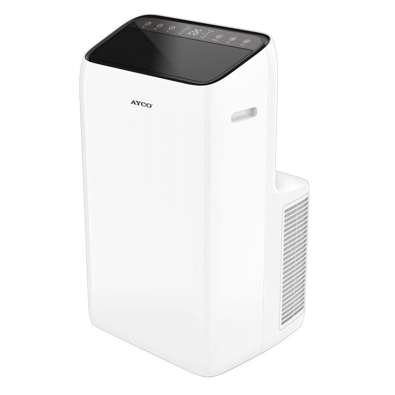 Aparat de aer conditionat portabil Ayco MAHC3428, 12000 BTU, Clasa A, Pana la 24 m², 450 m³, 64 dB, Comanda tactila, Alb