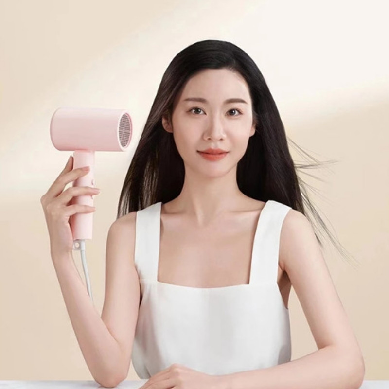 Uscator de par Xiaomi Compact Hair Dryer H101, 1600 W, 2 viteze, Ionizare, Cool Shot, Roz