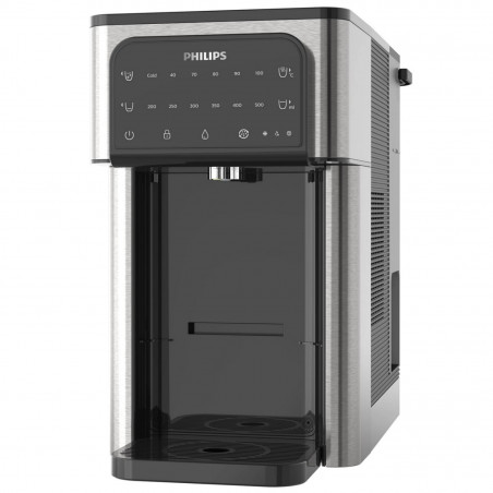 Dozator filtrare, incalzire si racire a apei Philips ADD5980S/10, 2200 W, 0,6 bar, 2,8 l, Micro X-Clean, 5-30 °C, Fara BPA, Inox/Negru
