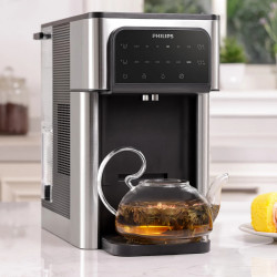 Dozator filtrare, incalzire si racire a apei Philips ADD5980S/10, 2200 W, 0,6 bar, 2,8 l, Micro X-Clean, 5-30 °C, Fara BPA, Inox/Negru