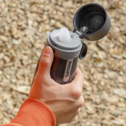 Sticla cu filtru pentru apa Philips GoZero Daily AWP2771GRR/58, 550 ml, Otel inoxidabil 18/8, Izolatie sub vid, Pereti dubli, Gri