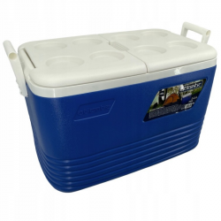 Cutie frigorifică Atlantic 1008729, 60 l, Răcire pasivă, 8 suporturi pentru pahare, Albastru