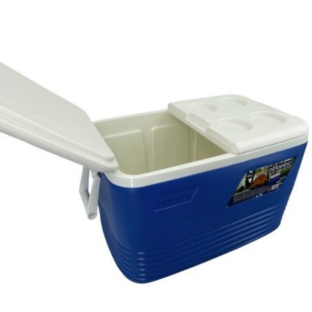 Cutie frigorifică Atlantic 1008729, 60 l, Răcire pasivă, 8 suporturi pentru pahare, Albastru