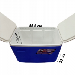 Cutie frigorifică Atlantic 1008729, 60 l, Răcire pasivă, 8 suporturi pentru pahare, Albastru
