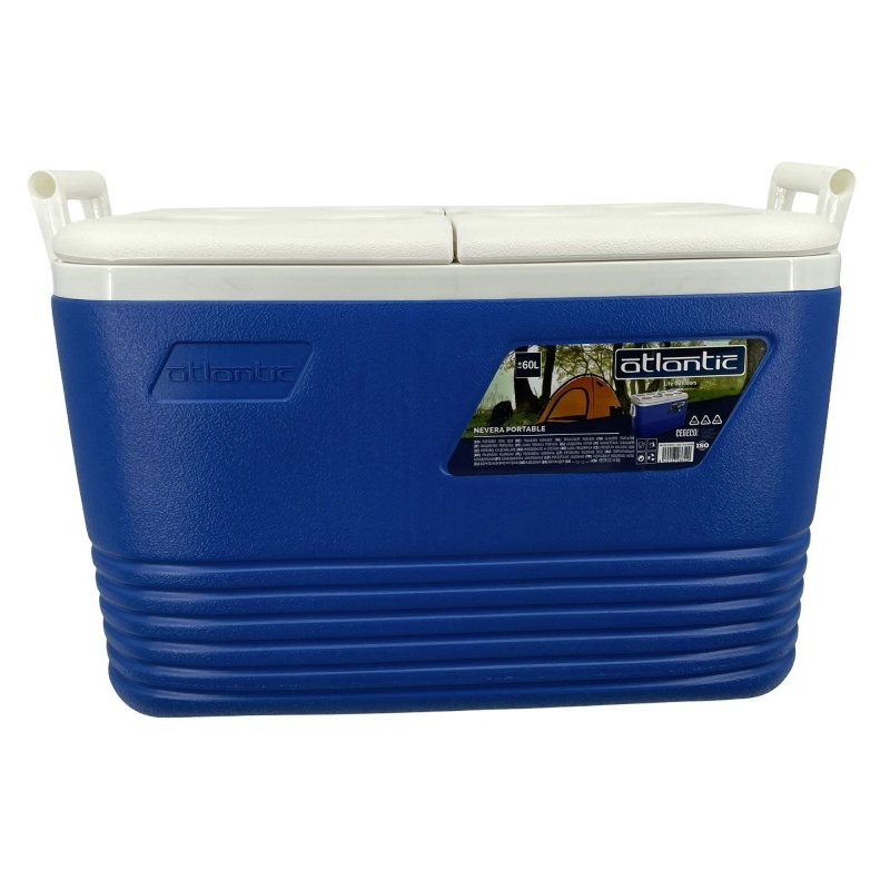 Cutie frigorifică Atlantic 1008729, 60 l, Răcire pasivă, 8 suporturi pentru pahare, Albastru