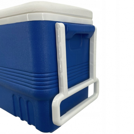 Ladă frigorifică cu roți Atlantic 1008728, 45 l, Răcire pasivă, 4 suporturi pentru pahare, Albastru