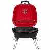 Grătar pe cărbuni Muhler 1003819, 41 x 41 x 40 cm, grătar zincat, capac, roșu