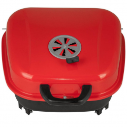 Grătar pe cărbuni Muhler 1003819, 41 x 41 x 40 cm, grătar zincat, capac, roșu