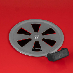 Grătar pe cărbuni Muhler 1003819, 41 x 41 x 40 cm, grătar zincat, capac, roșu