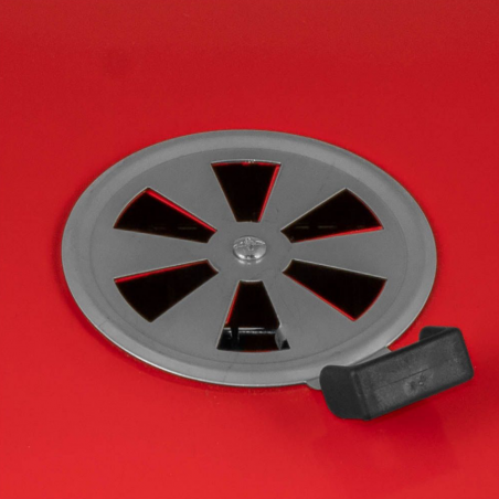 Grătar pe cărbuni Muhler 1003819, 41 x 41 x 40 cm, grătar zincat, capac, roșu