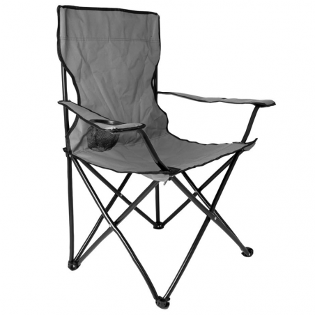 Scaun de camping Muhler 1009262, 52 x 52 x 82 cm, până la 100 kg, pliabil, gri
