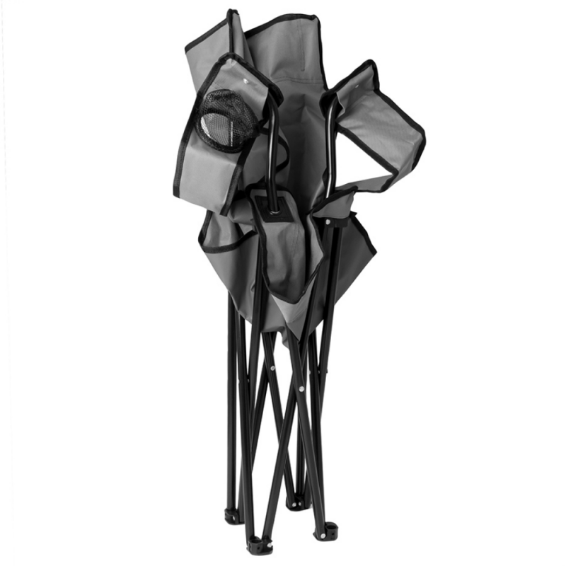 Scaun de camping Muhler 1009262, 52 x 52 x 82 cm, până la 100 kg, pliabil, gri