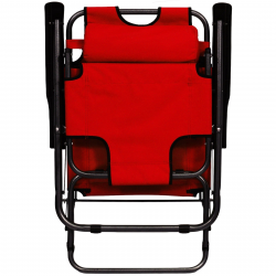 Șezlong Muhler C2078 1005235, 153 x 60 x 78 cm, până la 100 kg, pliabil, roșu