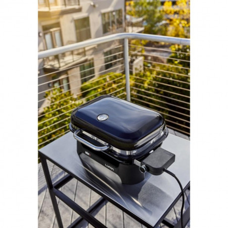 Gratar electric Weber Lumin Compact WB91010979DL, 2200 W, 315 °C MAX, Grill din fonta emailate cu portelan, Negru