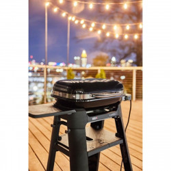 Gratar electric Weber Lumin Compact WB91010979DL, 2200 W, 315 °C MAX, Grill din fonta emailate cu portelan, Negru