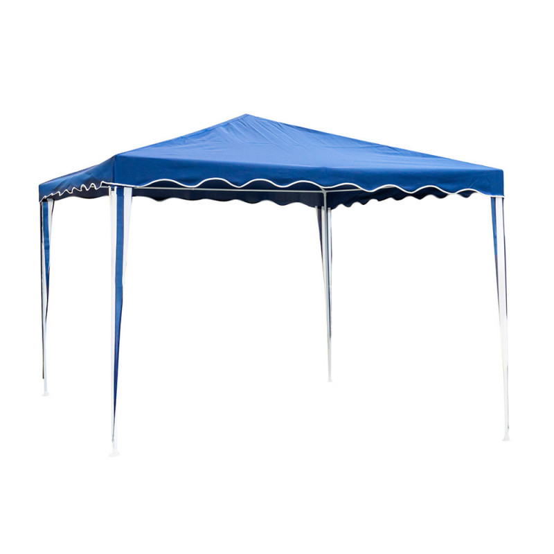 Cort Muhler G1015 300x300x250 cm, structură din oțel, albastru