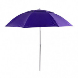 Umbrelă de plajă Muhler YL1039, 200x200 cm, protecție UV, cadru din oțel, înclinare reglabilă, violet