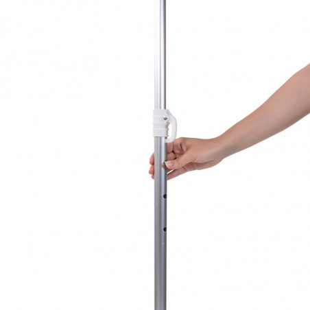 Umbrelă de plajă Muhler YL1039, 200x200 cm, protecție UV, cadru din oțel, înclinare reglabilă, violet