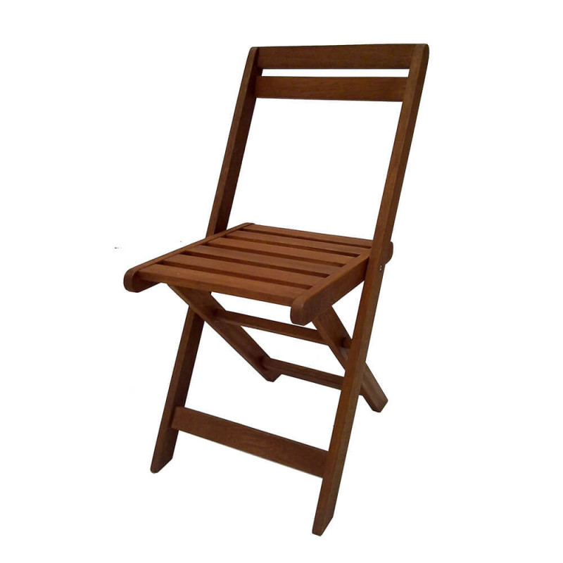 Set de grădină Tirora Muhler Meranti, 5 piese, până la 100 kg, pliabil, lemn, maro