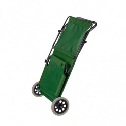 Set de 4 șezlonguri cu copertină Muhler 1005988, 147 x 52 x 24 cm, până la 90 kg, pliabil, cu roți, verde