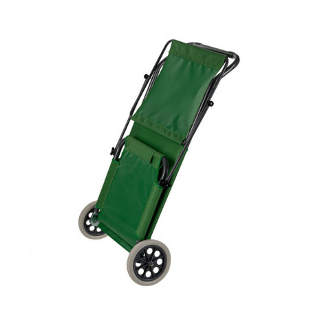 Set de 4 șezlonguri cu copertină Muhler 1005988, 147 x 52 x 24 cm, până la 90 kg, pliabil, cu roți, verde