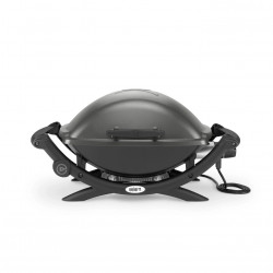 Електрическо барбекю Weber Q2400 WB55020079DL, 2200W, 290C, 55x39 см, Емайлирани с порцелан чугунени скари, Вградени дръжки, Тъмносив