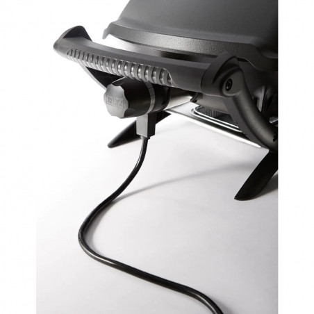 Електрическо барбекю Weber Q2400 WB55020079DL, 2200W, 290C, 55x39 см, Емайлирани с порцелан чугунени скари, Вградени дръжки, Тъмносив