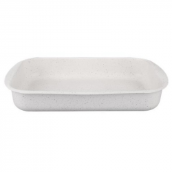 Tava de copt Oliver Voltz Nice OV51222E30S, 30x22x5,4 cm, Acoperire marmura, Fara PFOA, Crem