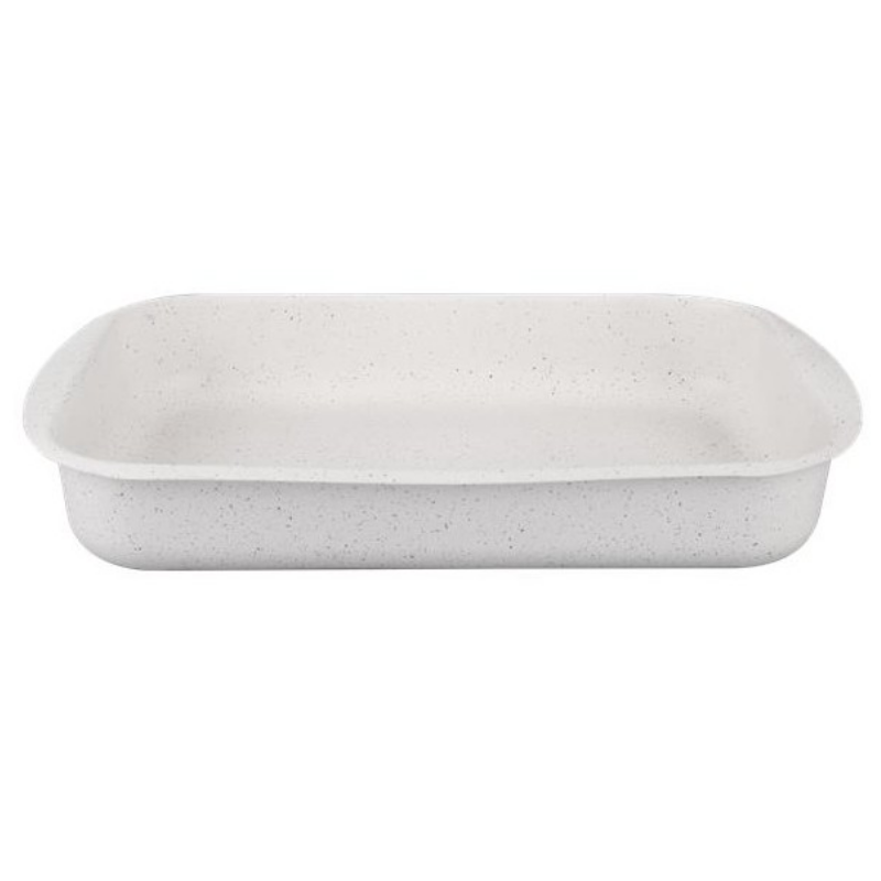 Tava de copt Oliver Voltz Nice OV51222E35S, 35x24x5,5 cm, Acoperire marmura, Fara PFOA, Crem