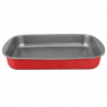 Tava de copt Oliver Voltz Florence OV51222B35S, 35x24x5,5 cm, Acoperire marmura, Fara PFOA, Rosu