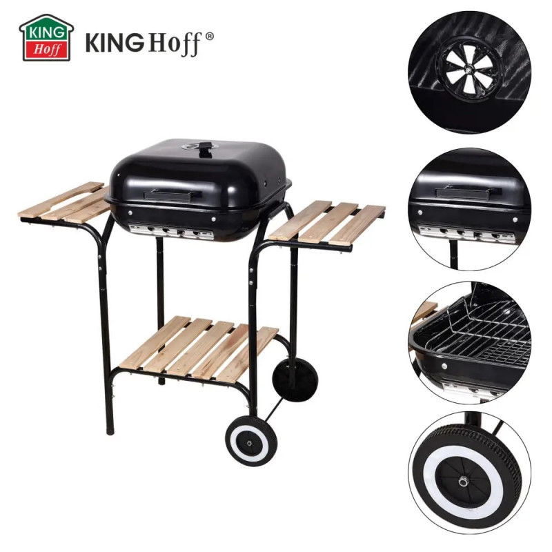 Friteuza cu aer cald Royalty Line RL-AF3.1, 1400W, 3 L, 5 portii, Negru