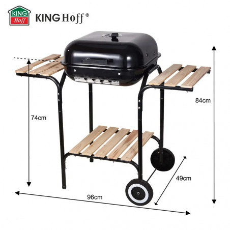 Friteuza cu aer cald Royalty Line RL-AF3.1, 1400W, 3 L, 5 portii, Negru