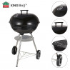 Gratar pe carbuni Kinghoff KH 2033, Ventilatie reglabila, Roti, Otel, Negru