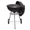 Gratar pe carbuni Kinghoff KH 2033, Ventilatie reglabila, Roti, Otel, Negru